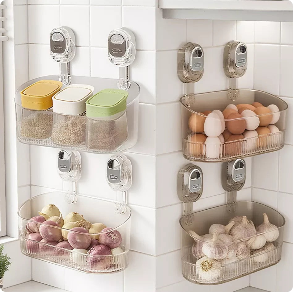 Étagère de rangement avec ventouse