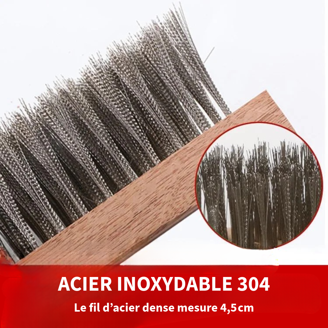 Brosse de nettoyage en fil inox