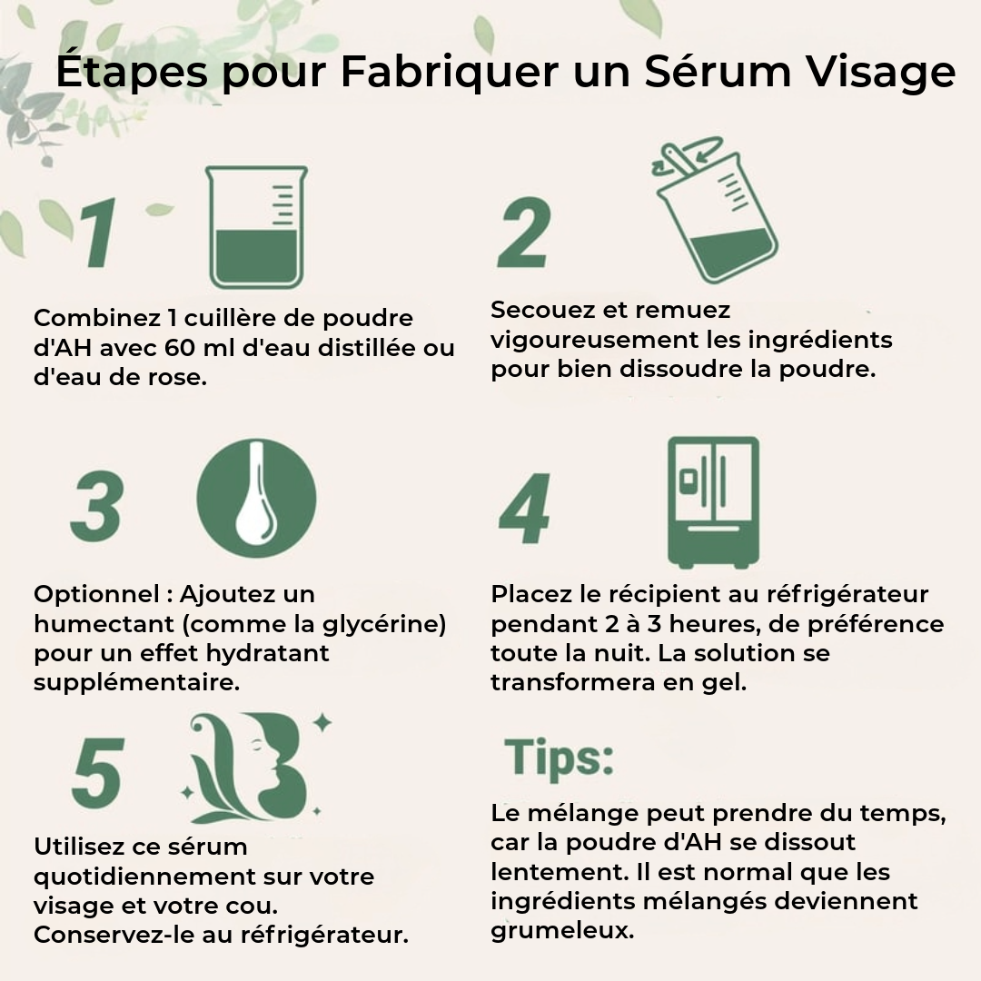 TONISABERY™ | Poudre d'Acide Hyaluronique
