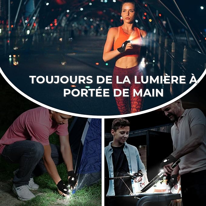 Gants LED éclairants
