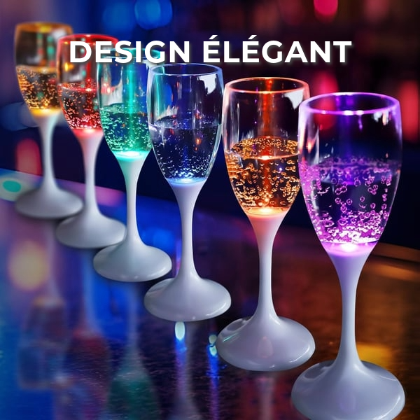 Verre à champagne LED