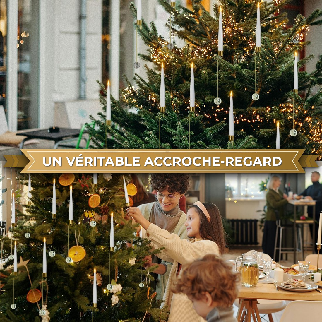 Bougies de Noël ultra-réalistes