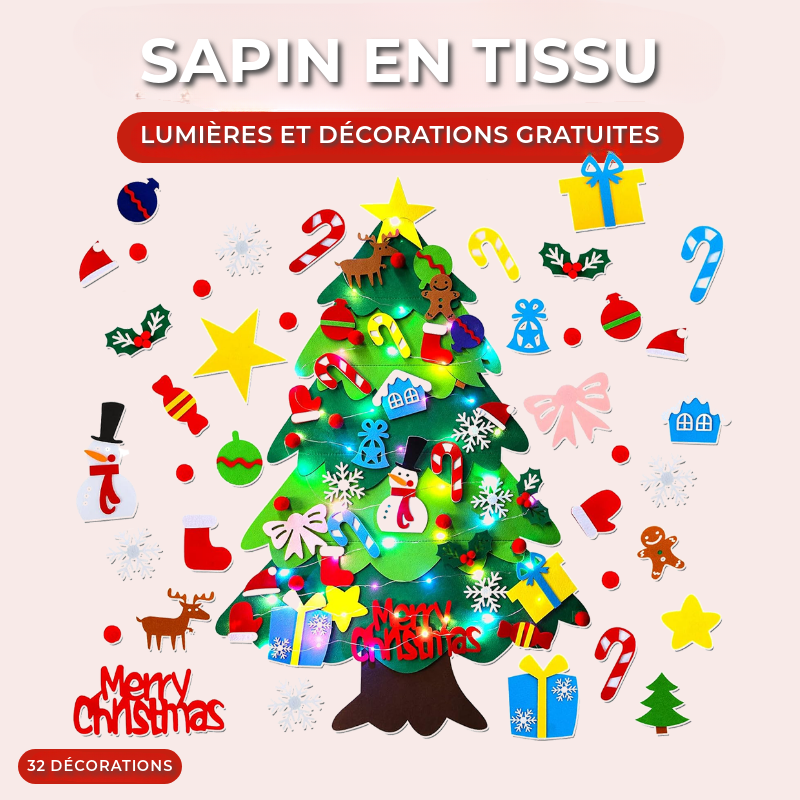 Sapin de Noël en tissu