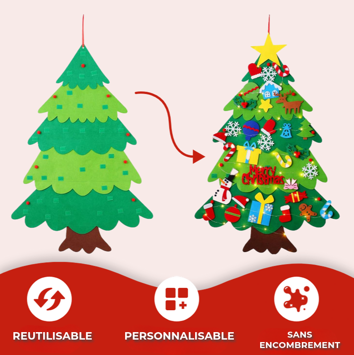 Sapin de Noël en tissu