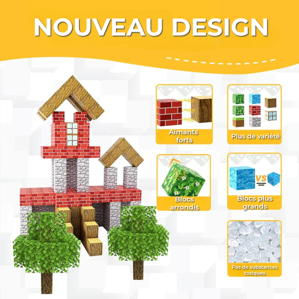 Set de blocs magnétiques Minecraft