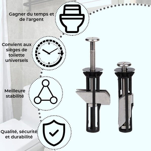 Verrouillage Inamovible pour Abattant de Toilette