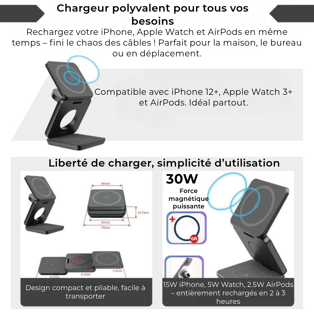 Chargeur MagSafe 3-en-1