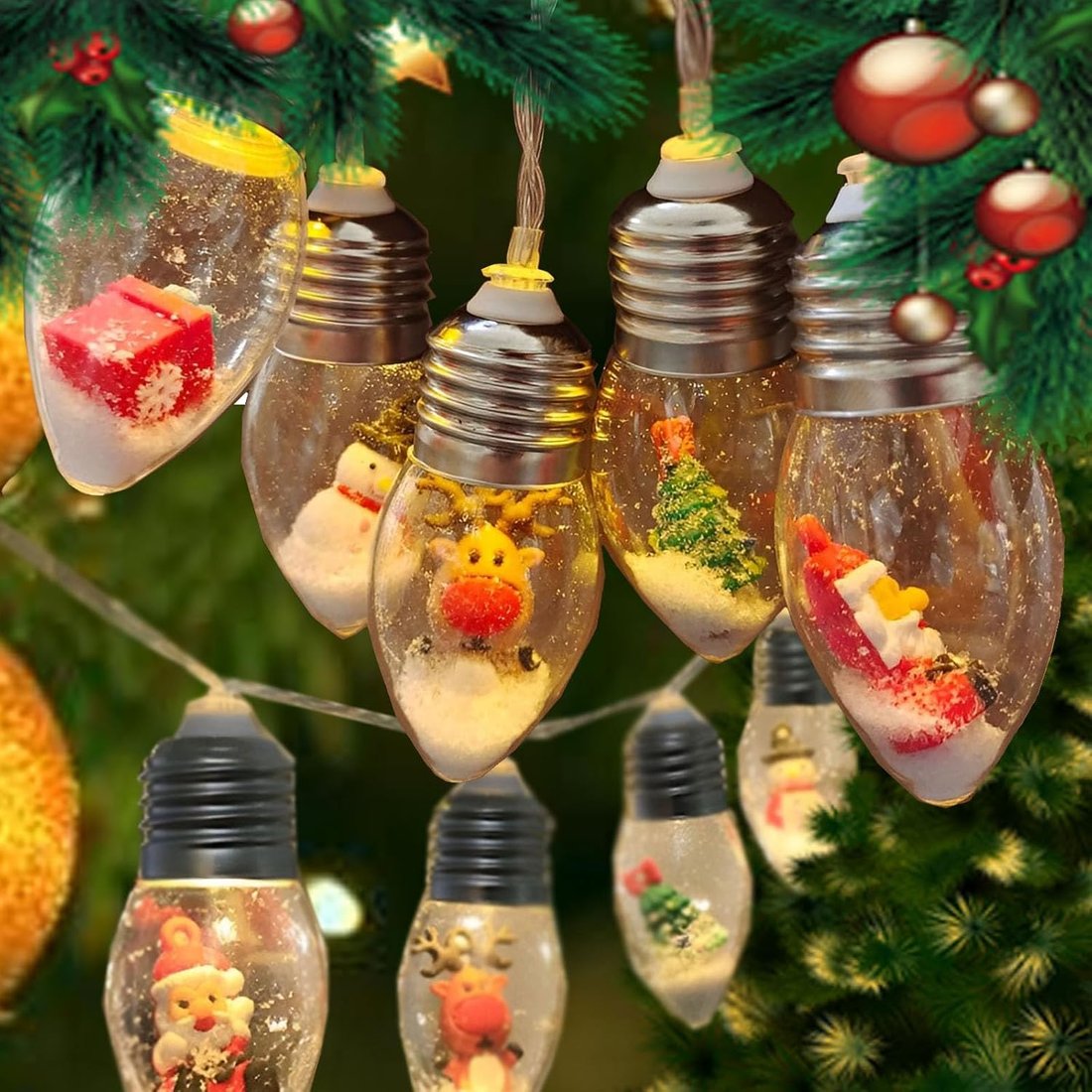 Éclairage de Noël chaleureux
