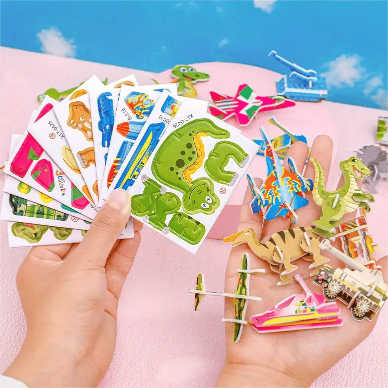 Set de puzzle 3D dessin animé | 25 puzzles
