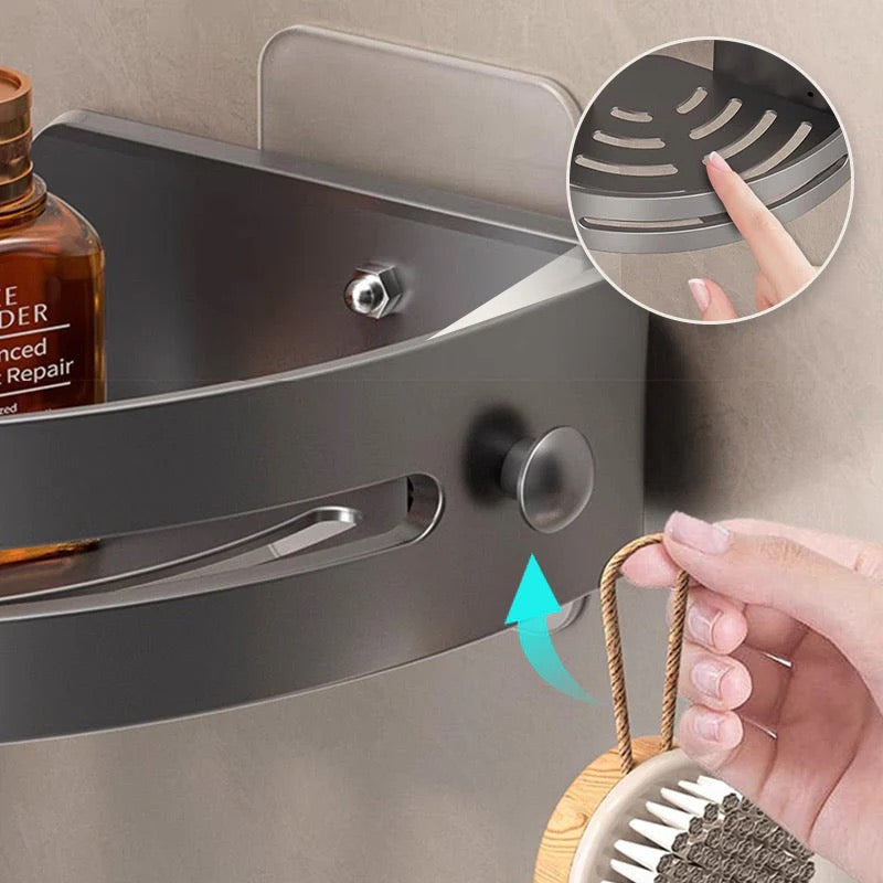 Étagère d’angle de douche sans perçage