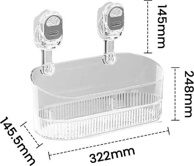 Étagère de rangement avec ventouse