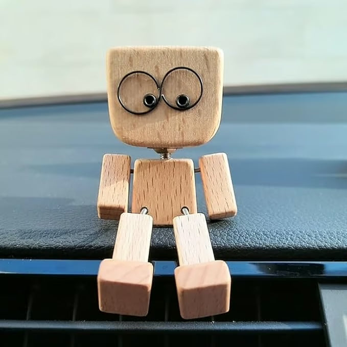 Charmant personnage en bois – 12 expressions faciales