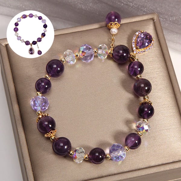 Bracelet Goutte d'Eau d'Améthyste