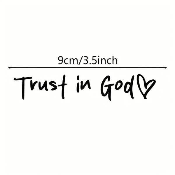 Autocollant rétroviseur "Trust in God"