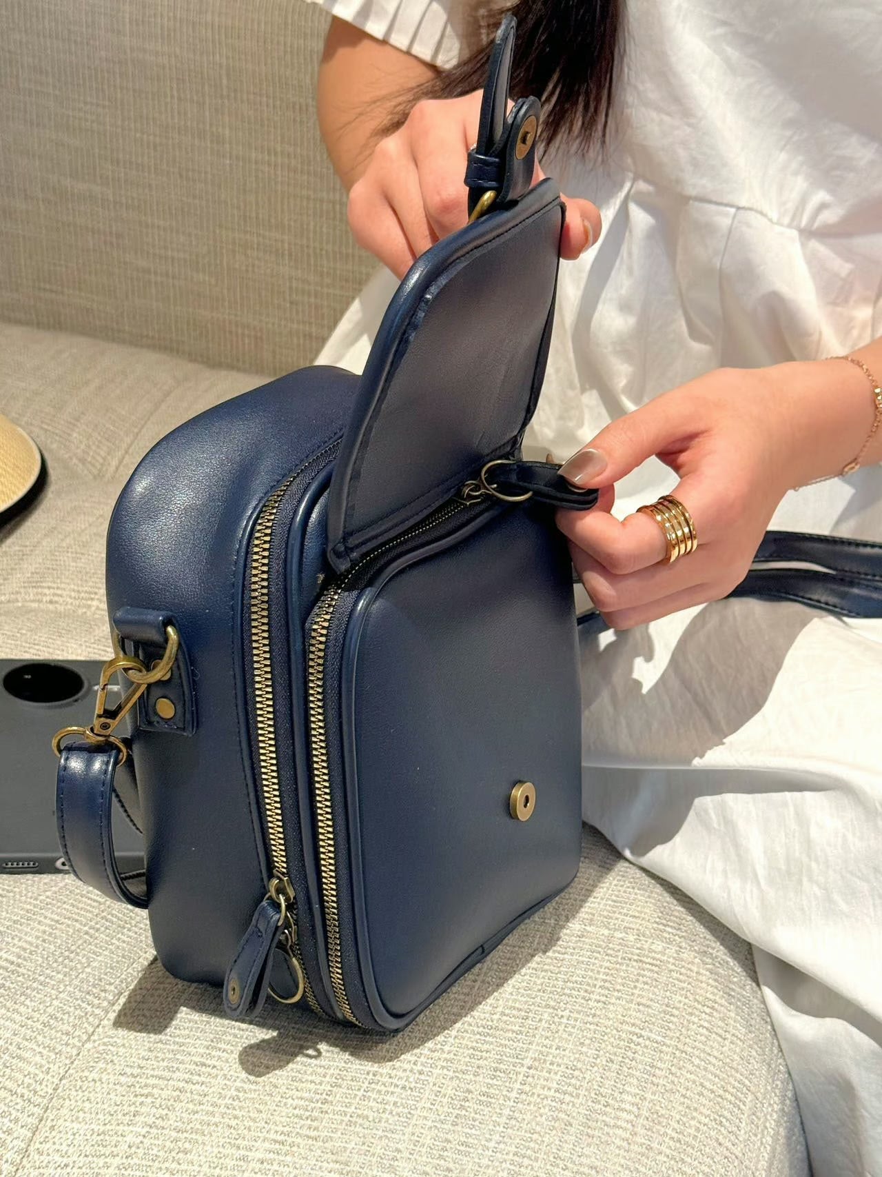 Sac à bandoulière en cuir premium