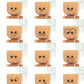 Figurine en bois charmante – 12 expressions faciales