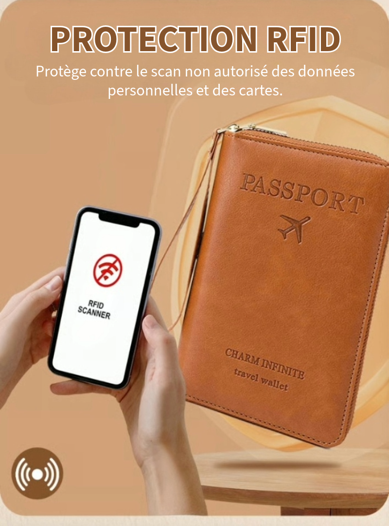 Portefeuille Passeport RFID