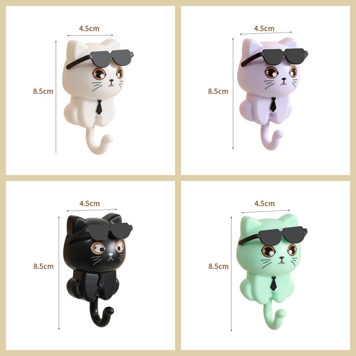 Porte-clés Chat avec lunettes de soleil