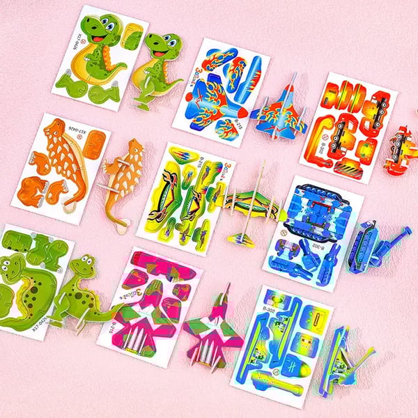 Set de puzzle 3D dessin animé | 25 puzzles