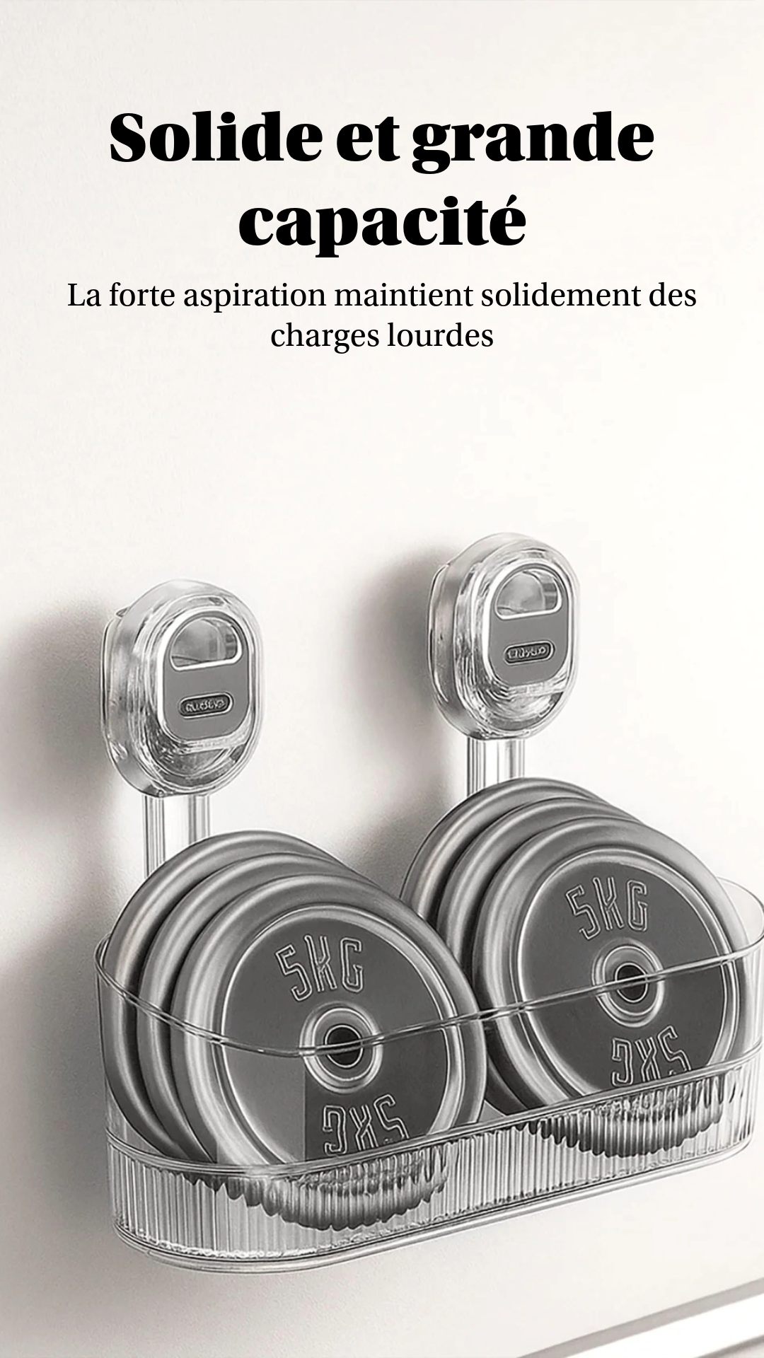 Étagère de rangement avec ventouse