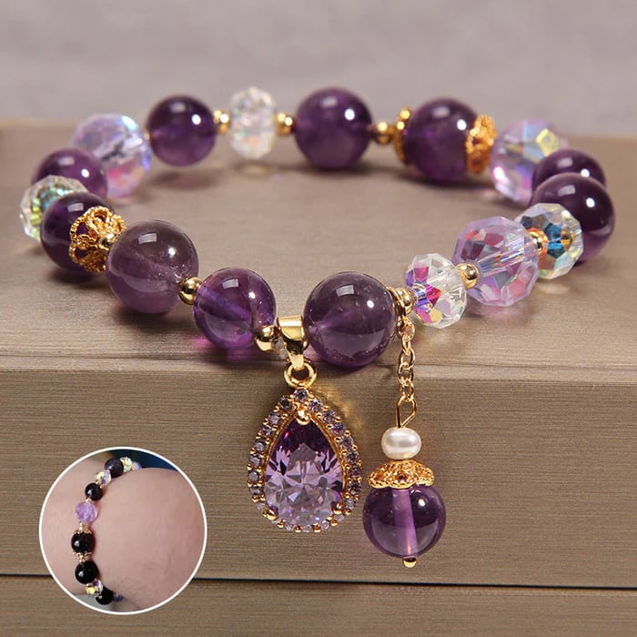 Bracelet Goutte d'Eau d'Améthyste