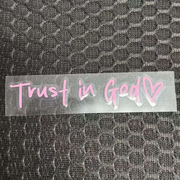 Autocollant rétroviseur "Trust in God"
