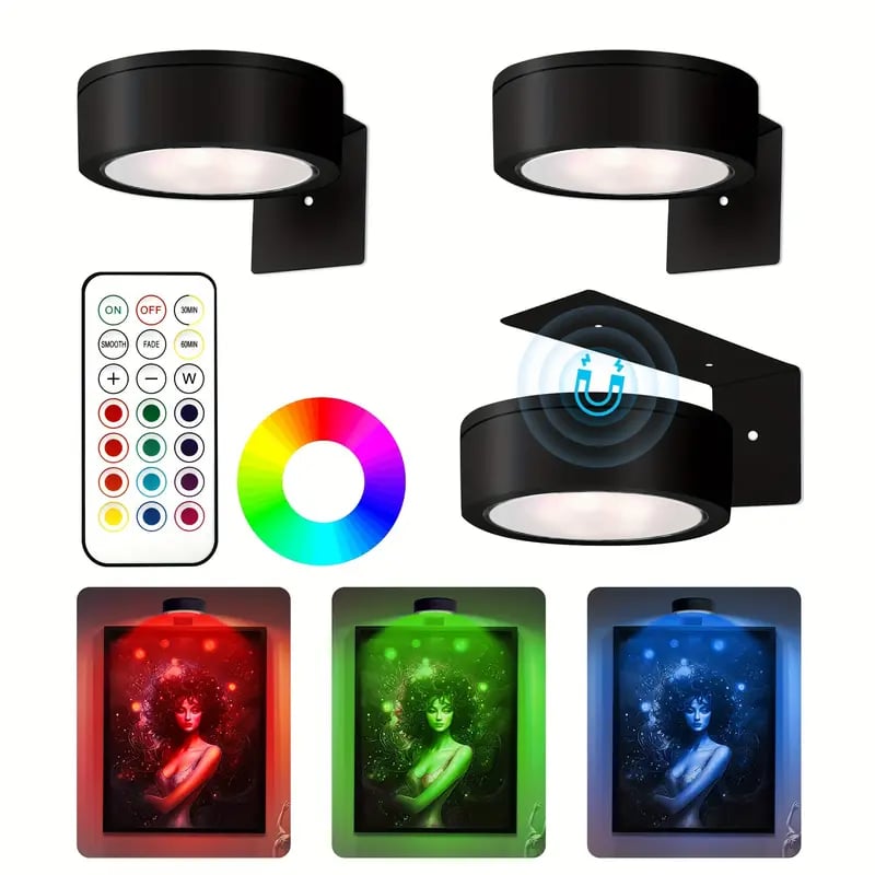 Éclairage LED Magnétique | 14 Modes d'Éclairage