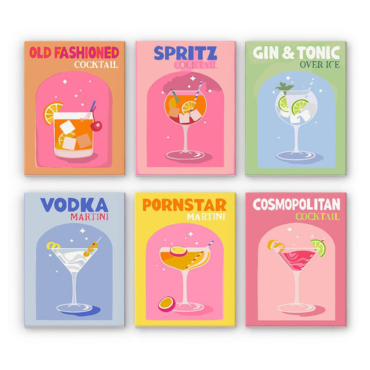 6 Mini Peintures Cocktail
