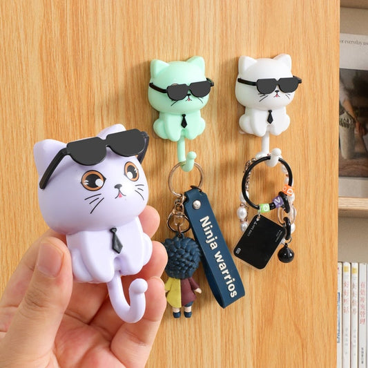 Porte-clés Chat avec lunettes de soleil