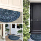 Tapis d'entrée demi-lune style bohème – Antidérapant & Doux