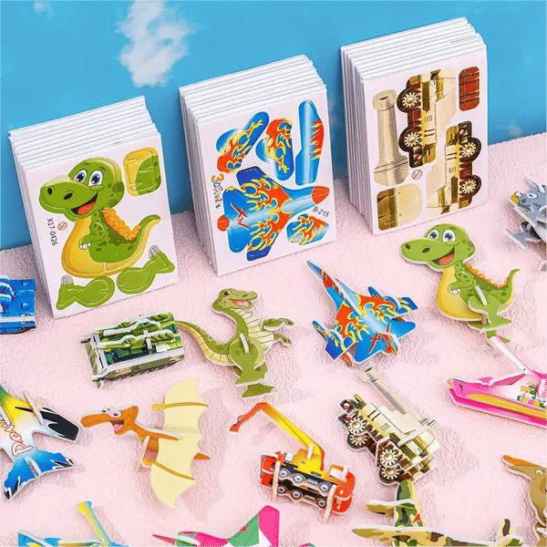 Set de puzzle 3D dessin animé | 25 puzzles