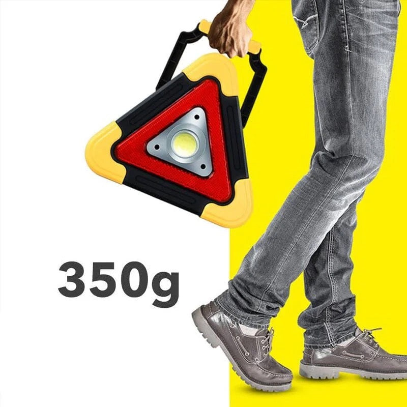Triangle de signalisation LED 2-en-1 à énergie solaire