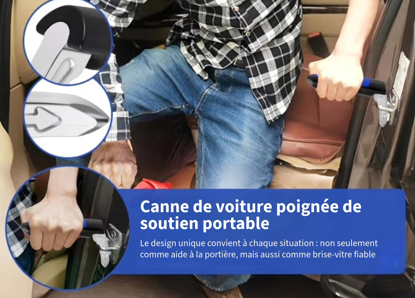 Poignée d’assistance multifonctionnelle pour voiture