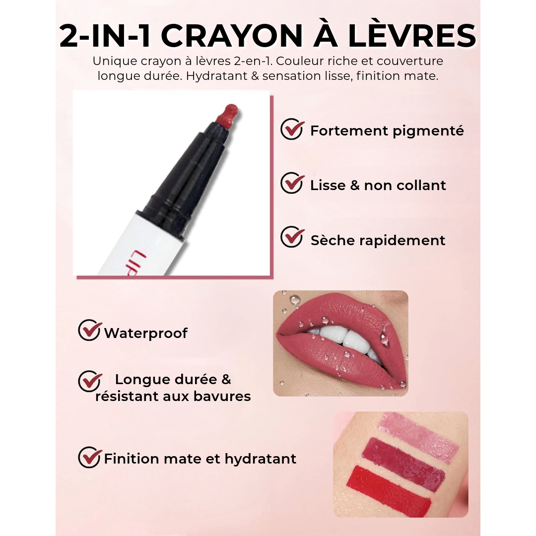 2-en-1 Crayon à Lèvres