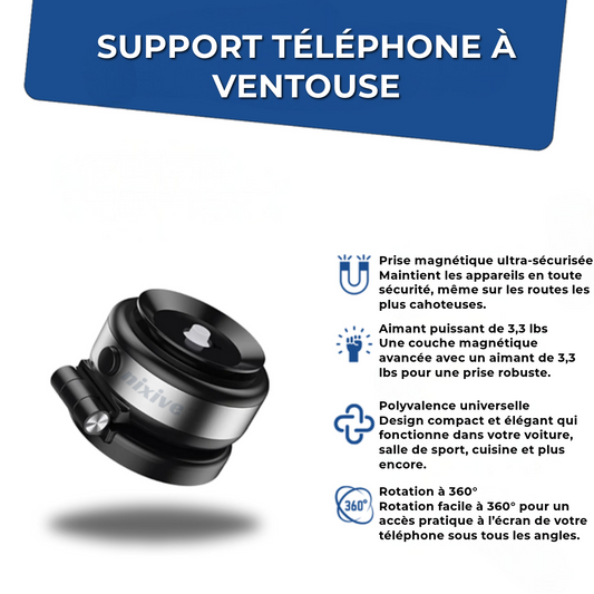 Support Téléphone à Ventouse