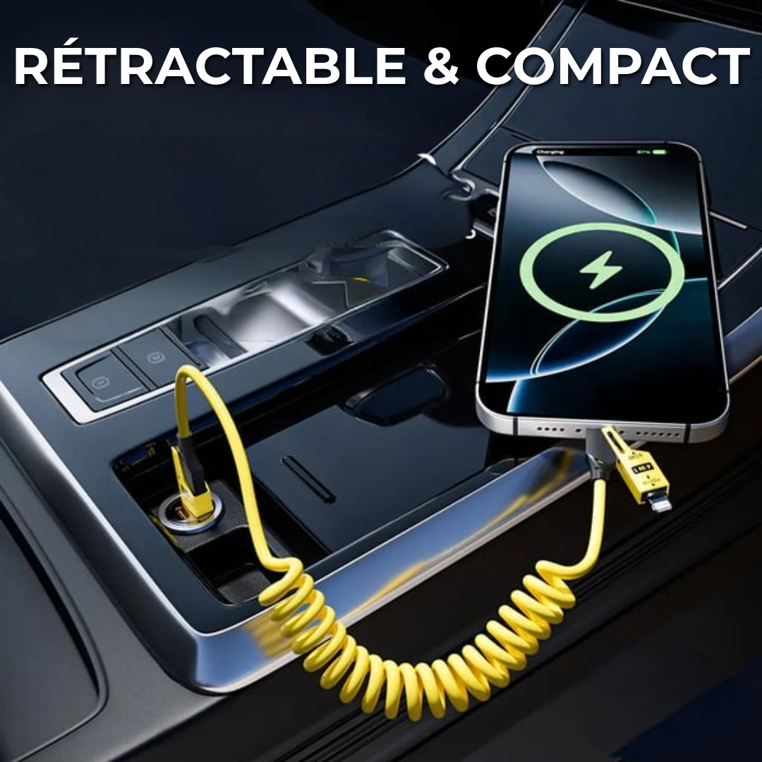 Chargeur Rétractable 4-en-1 | 150 cm