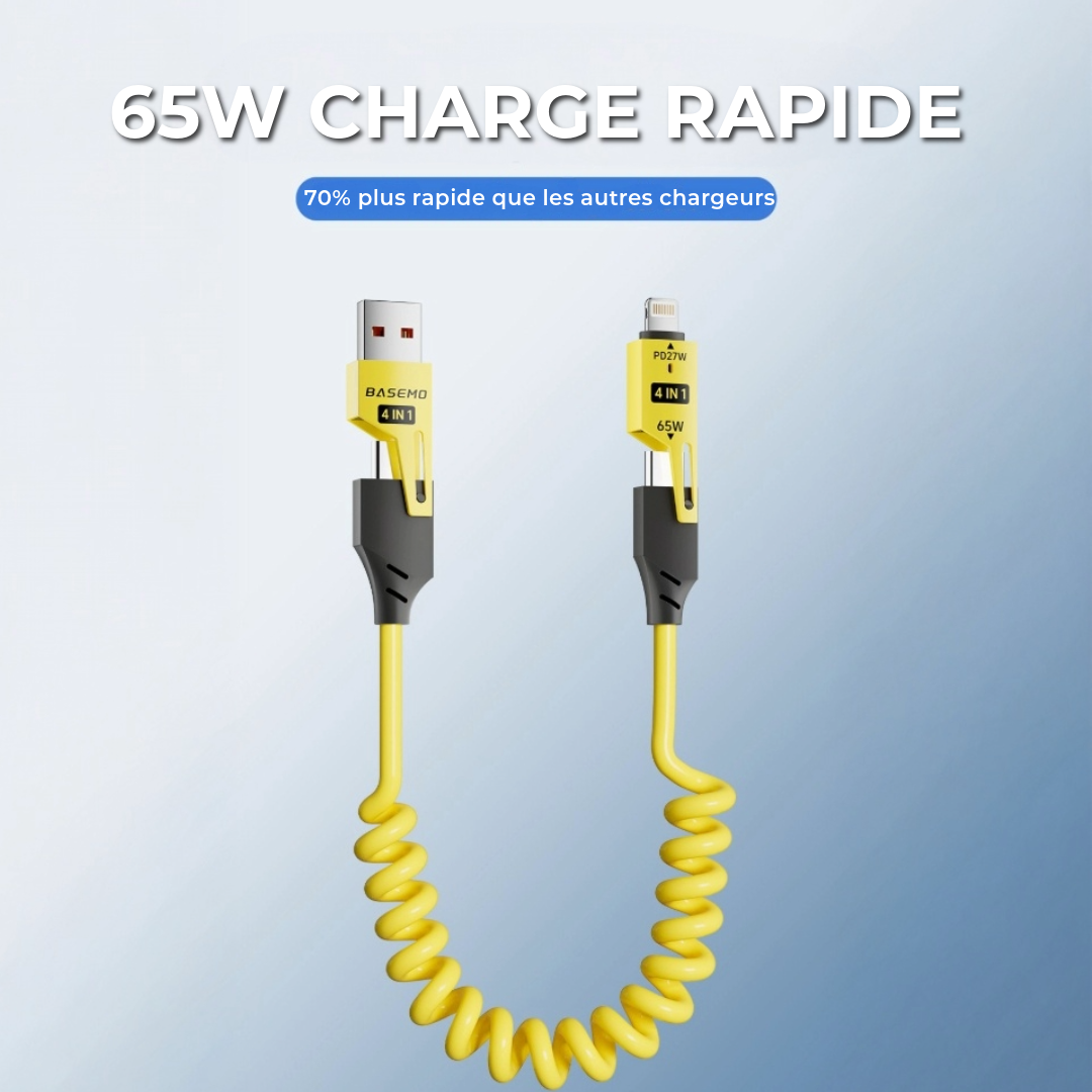 Chargeur Rétractable 4-en-1 | 150 cm