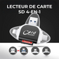 Lecteur de carte SD 4-en-1