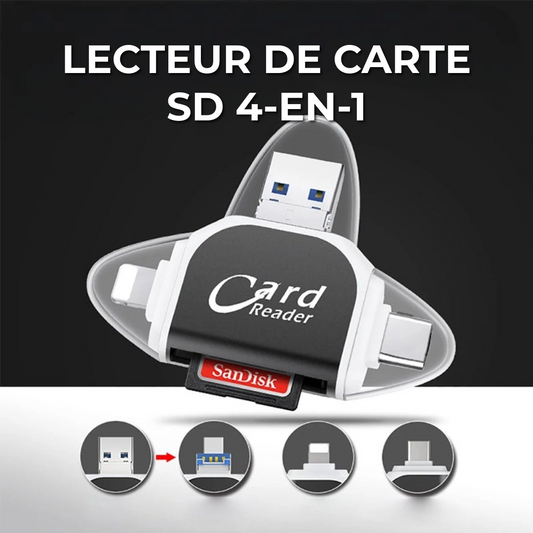 Lecteur de carte SD 4-en-1