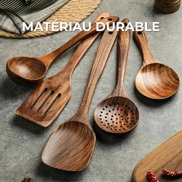 Ensemble de cuisine en bois | 5 pièces