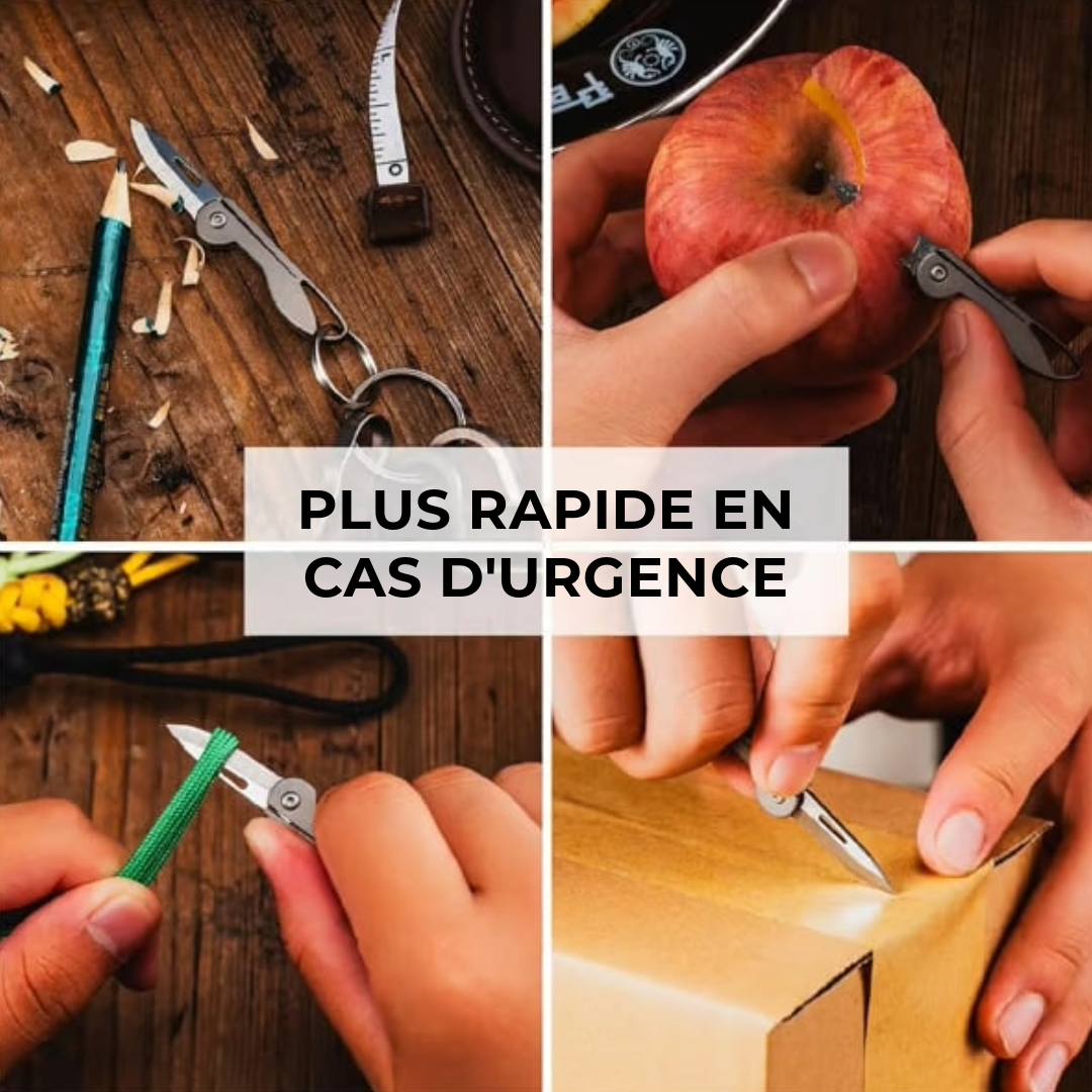 Mini couteau de poche porte-clés