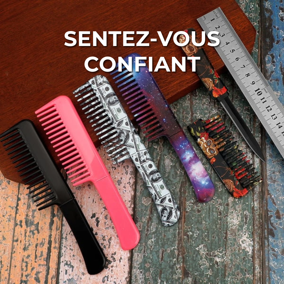 Peigne 2-en-1 avec couteau