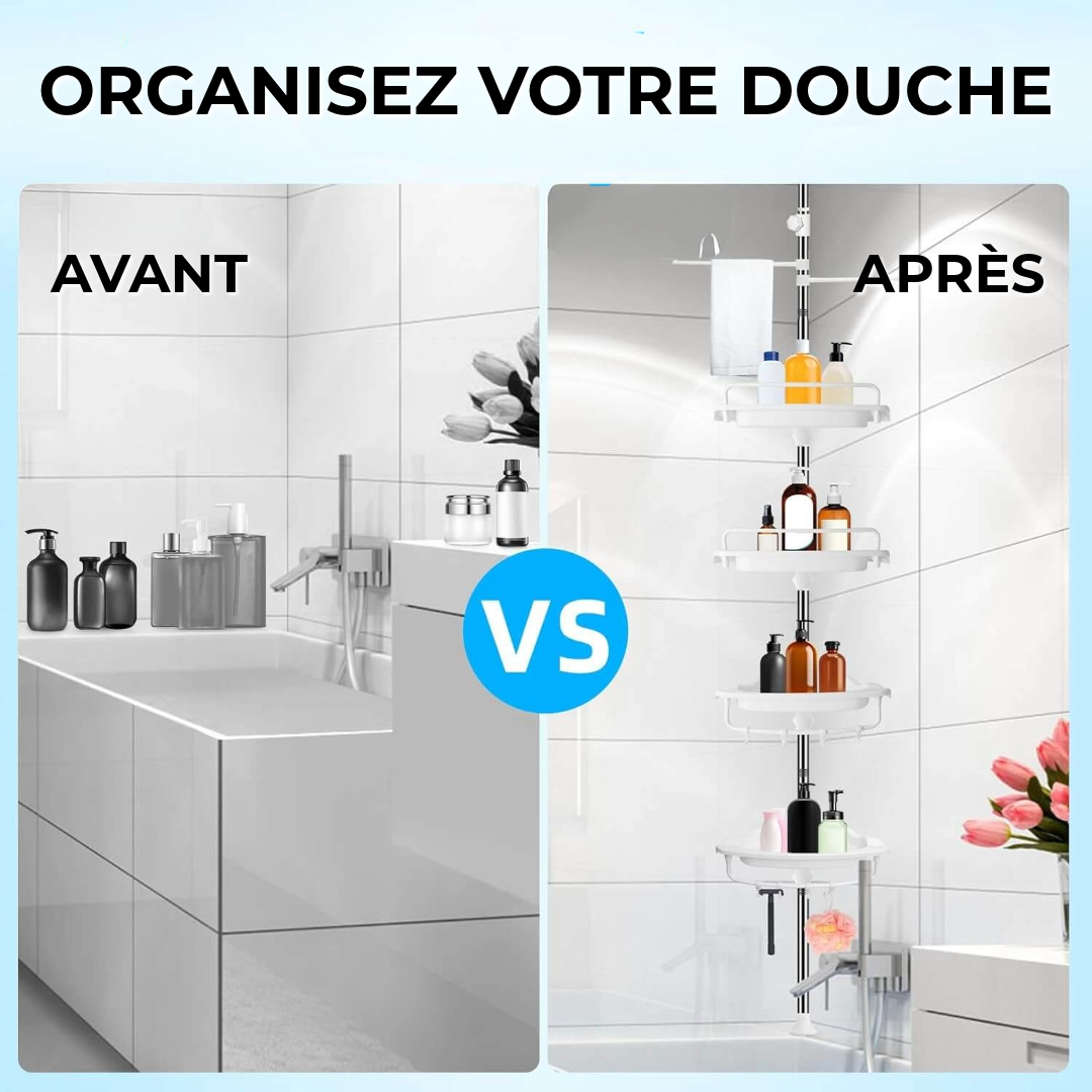 Étagère de Douche de Luxe Réglable