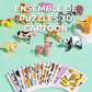 Set de puzzle 3D dessin animé | 25 puzzles