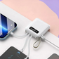 5000mAh Mini Power Bank avec Câbles Intégrés | + Lampe de Poche Intégrée