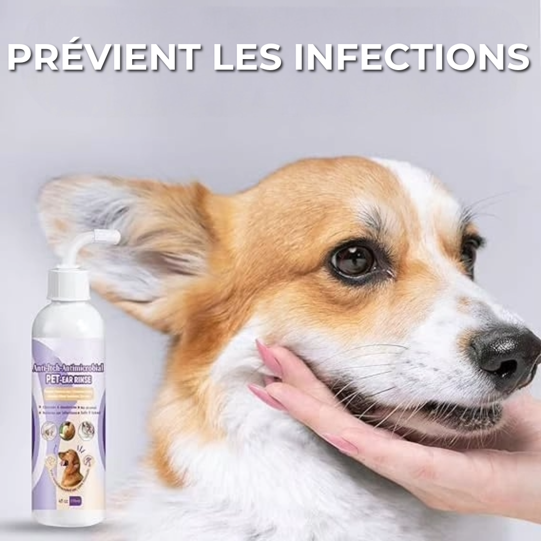 Nettoyant auriculaire profond pour animaux
