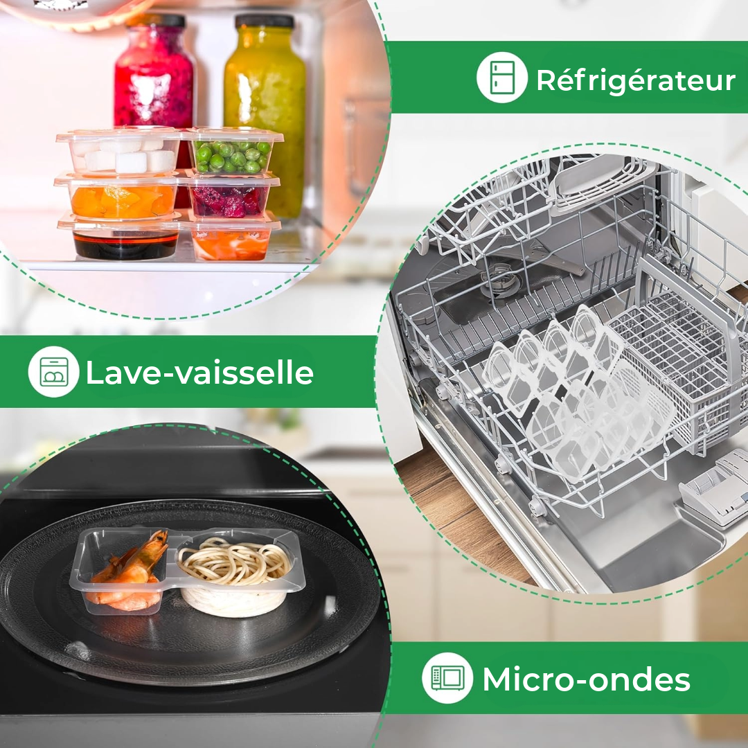 Boîte de conservation à double compartiment
