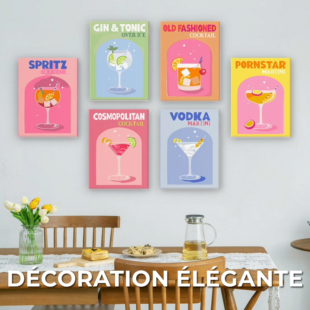 6 Mini Peintures Cocktail