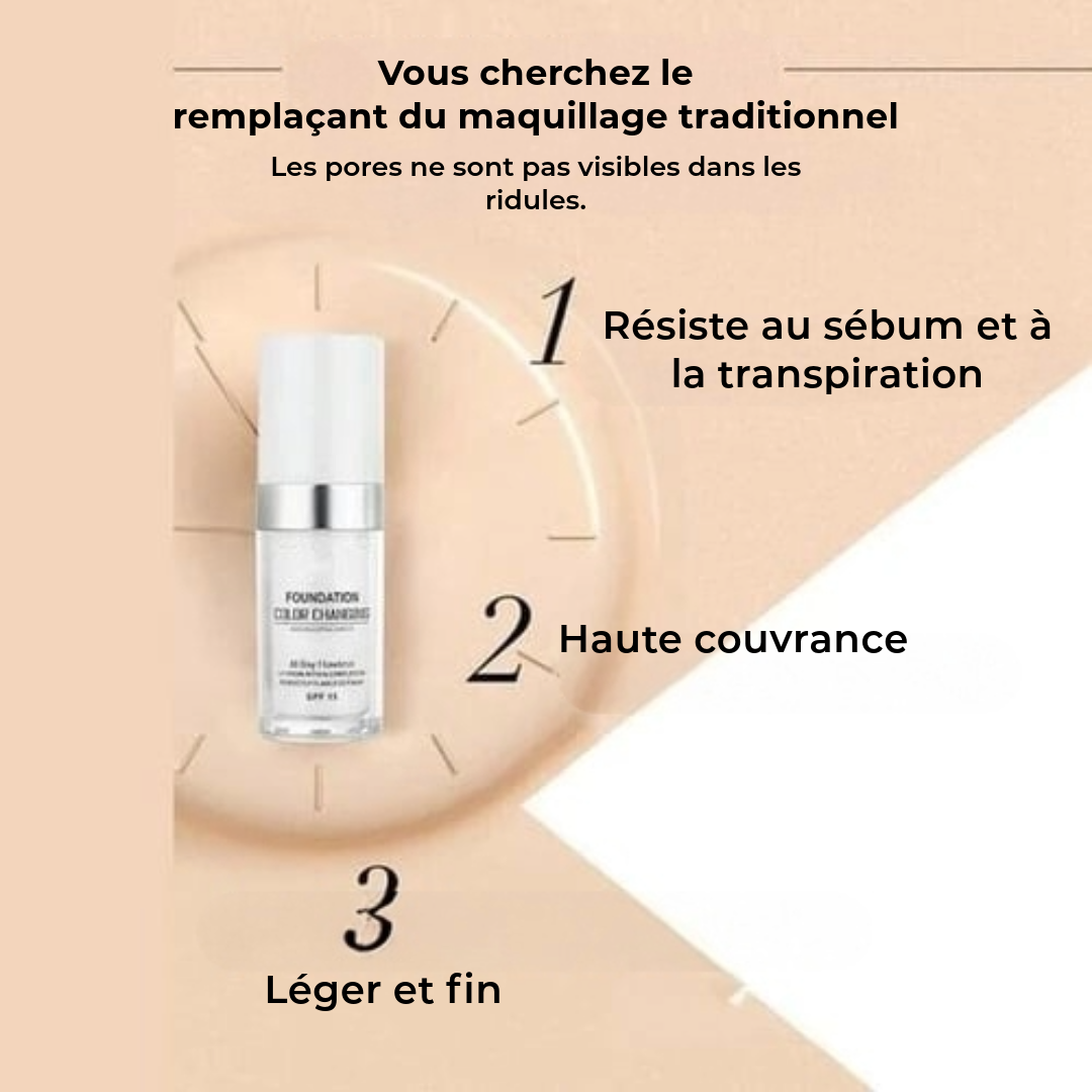 Fond de teint intelligent à changement de couleur
