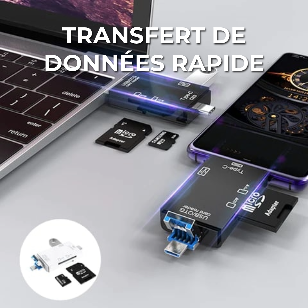 Lecteur de Carte Multifonction 6-en-1